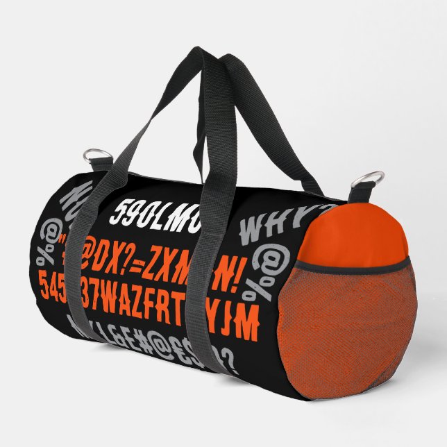 Sac De Sport Personalized modern text beautiful orange black (Coin droit)