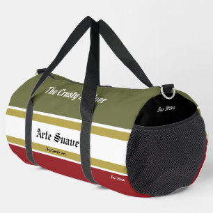Sac De Sport Personnalisé BJJ Arte Suave Jiu Jitsu Rouge Vert