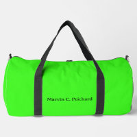 Sac de sport personnalisé couleur unie vert néon