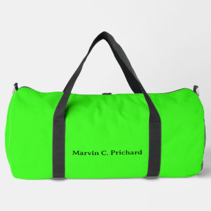 Sac de sport personnalisé couleur unie vert néon