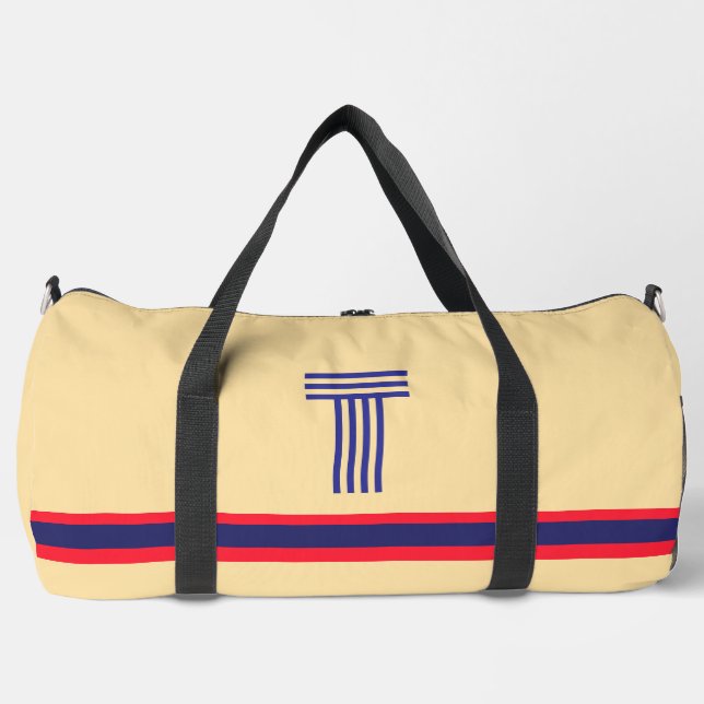 Sac De Sport Personnalisez Avec Votre Crème De Bande Rouge Init (Recto)