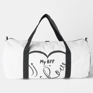 Sac De Sport Personnalisez J'adore mon Meilleure Amie • Vous = 