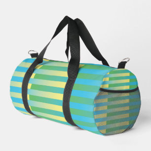 Sac de sport petit modèle à motif rayé bleu jaune