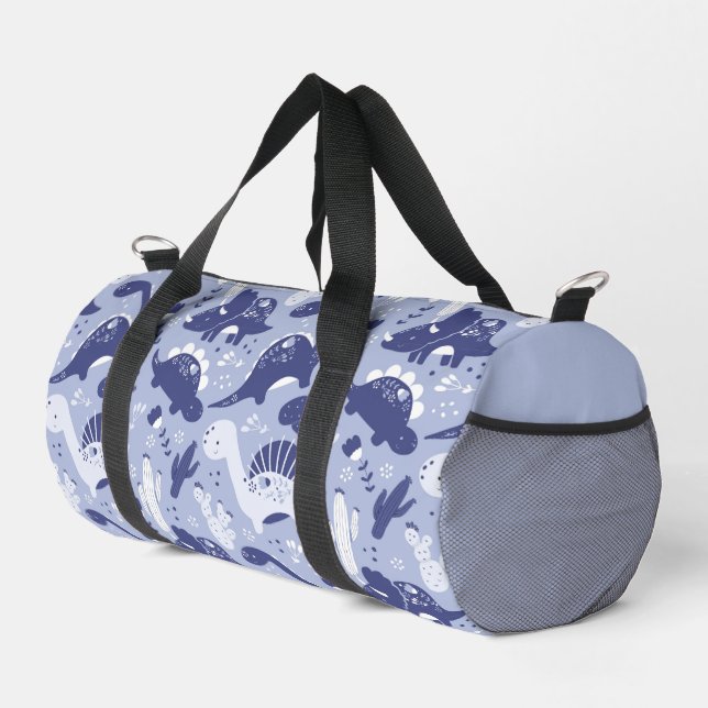 Sac De Sport Petits dinosaures bleus (Coin droit)