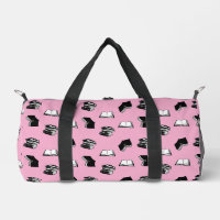 Pink Modern Boish Bibliophile Motif de livre