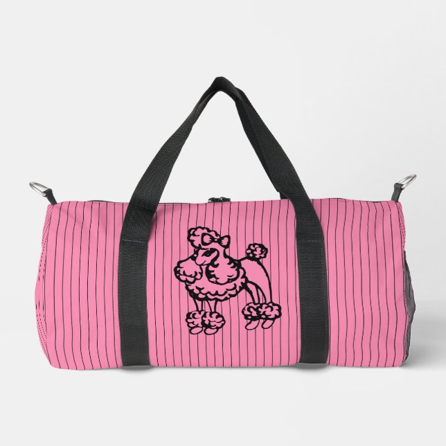 Sac De Sport Pink  Poodle Duffel Bag (Recto)