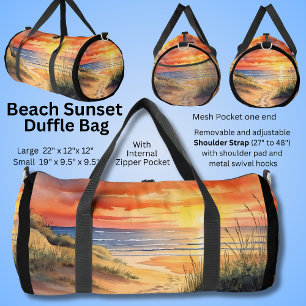 Sac De Sport Plage Coucher de soleil Sable de la peinture de ch
