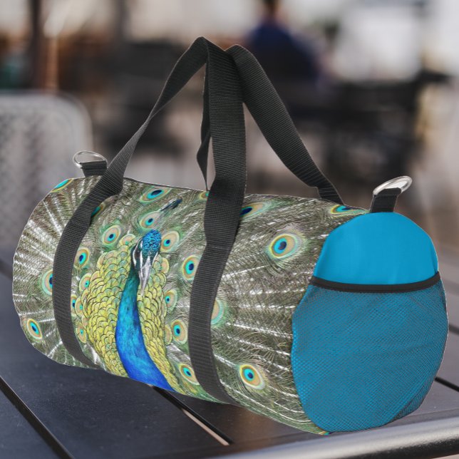 Sac De Sport Plumage de la plume de paon bleu (In Situ)