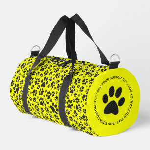 Sac De Sport Poches de chien noir et blanc Pointe de Polka sur