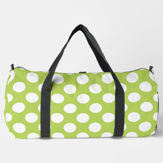 Sac De Sport Pois verts, Motif à points Polka, points, pointill (Recto)
