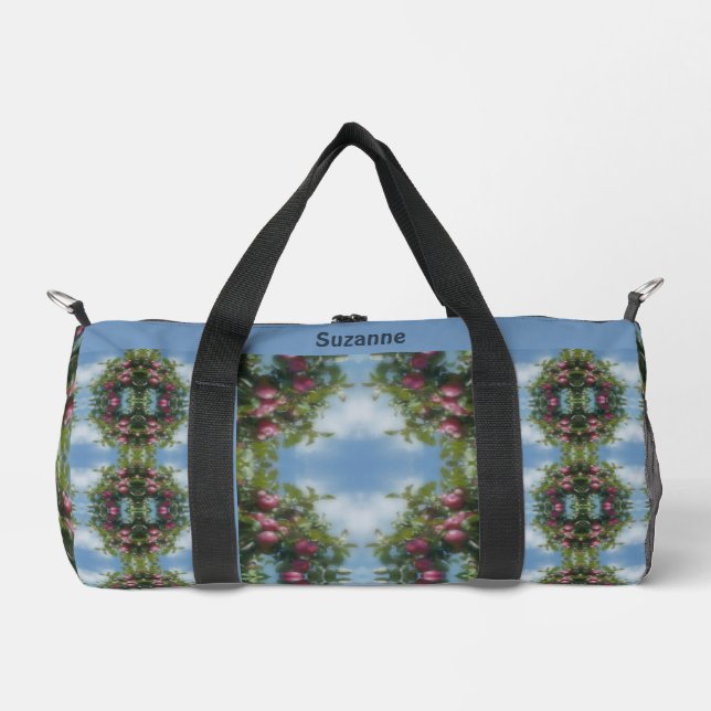 Sac De Sport Pommes Rouges Sur Peinture D'Arbre Personnalisé (Recto)