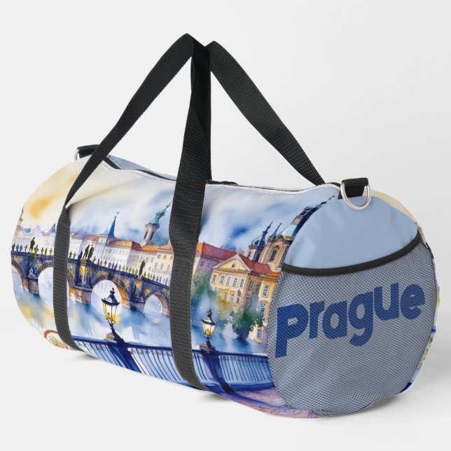 Sac De Sport Prague - Tchéquie Sketch | (Coin droit)