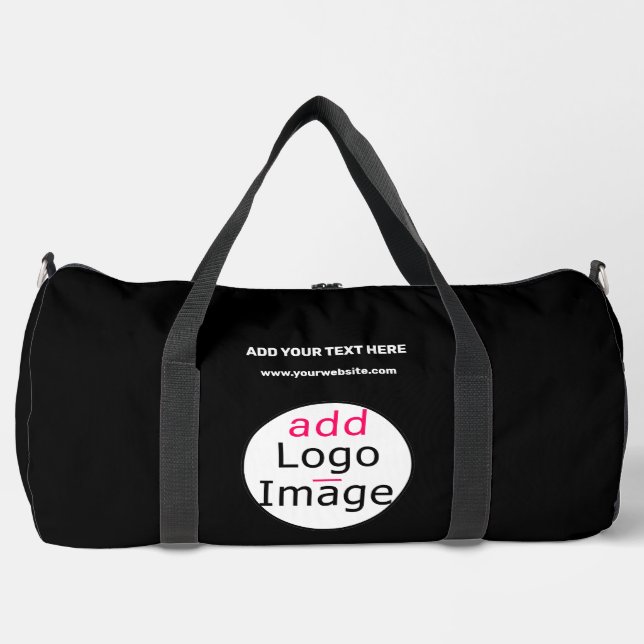 Sac De Sport Professionnel Extravagant noir personnalisé (Recto)