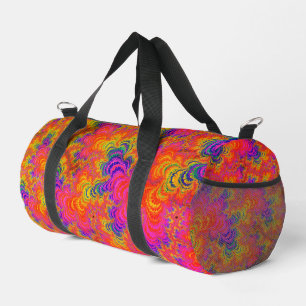 Sac De Sport Psychédélique Funky Hippie Boho Neon arc-en-ciel F