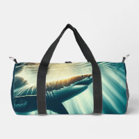 Requin dans la mer bleue profonde & soleil