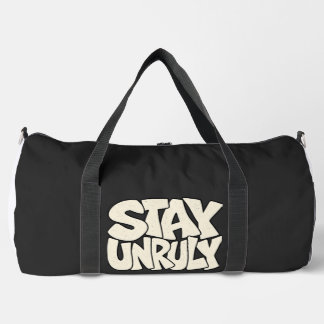 Sac De Sport Restez Indocile — Graphisme Rebelle Bord Brut