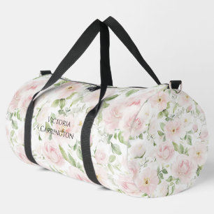 Sac De Sport Rose Floral Personnalisé Élégant Vintage