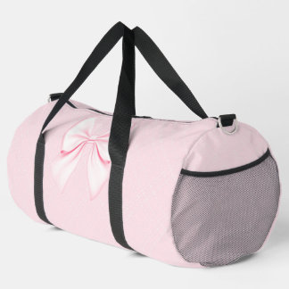 SAC DE SPORT ROSE PASTEL & MOTIF PLAIDÉ BLANC AVEC LIT
