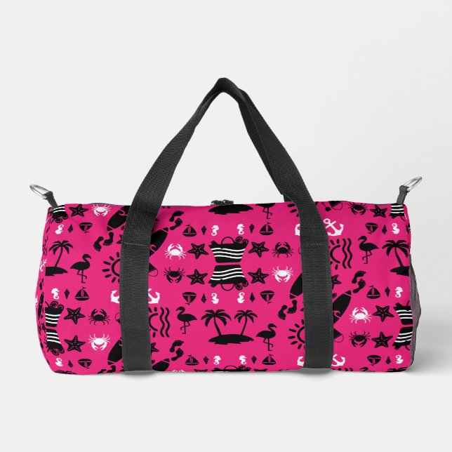 Sac De Sport Sable Américain Et Décor De Plage (Recto)