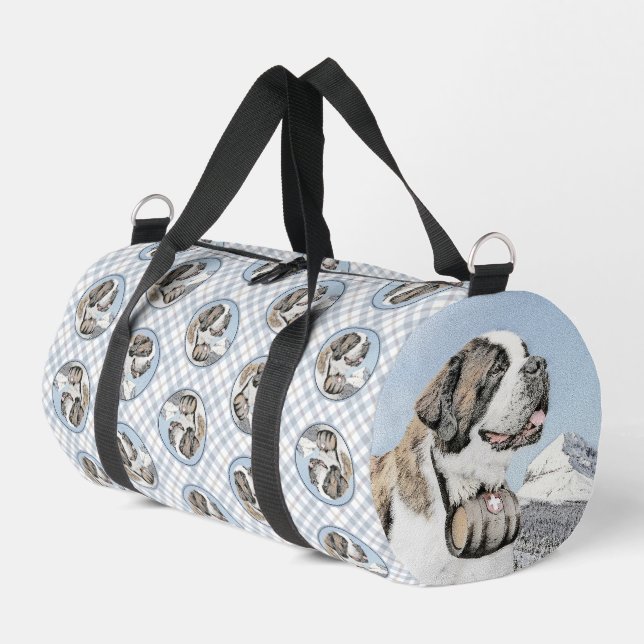 Sac De Sport Saint Bernard Peinture Rough St Original Chien Art (Coin gauche)