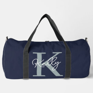 Sac De Sport Script Monogramme bleu marine moderne