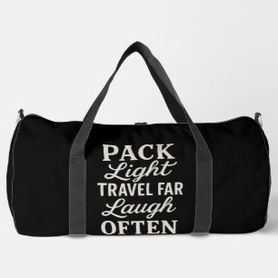 Sac De Sport Sleek Black Bold Typographie Weekend Getaways