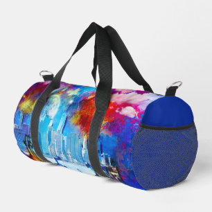 Sac De Sport SlipperyJoe NYC graffiti lune entourée de tourbill
