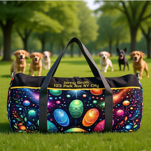 Sac De Sport Sparkling Cosmos Artistic Travel Monogram Personal (Créateur téléchargé)