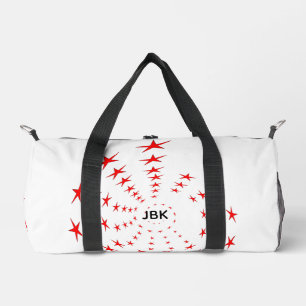 Sac de sport - Spirales d'étoiles rouges et initia