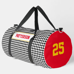 Sac De Sport Sports Check Motif NOM NUMÉRO D'équipe Couleurs Am