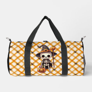 Sac De Sport Squelette d'Halloween blanc mignon
