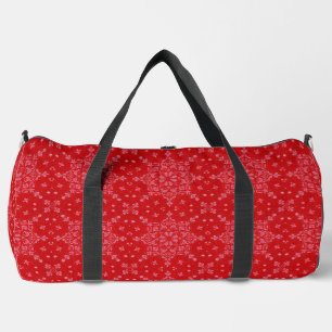 Sac De Sport Style Floral Travel Duffel en rouge et blanc