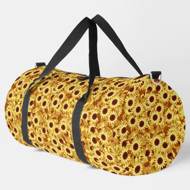 Sac De Sport Sunflower Pattern, Gold, Yellow and Brown (Coin gauche)