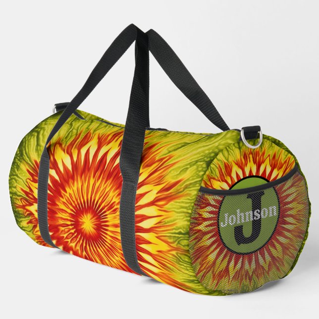 Sac De Sport Sunflower Tie Dye monogram personal Travel Bag (Coin droit)
