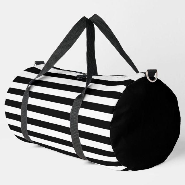 Sac De Sport Superbes bandes noires et blanches (Coin gauche)