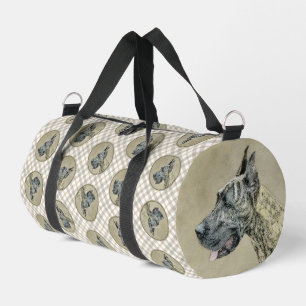 Sac De Sport Tableau de Grand Danois Bringé Art Original Chien 
