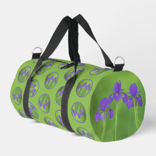 Sac De Sport Tableau Trio Iris Violet Peinture Fleur Originale