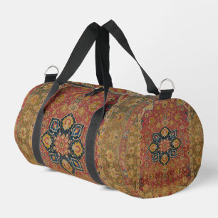 Sac De Sport Tapis persan asiatique Kashan en or rouge