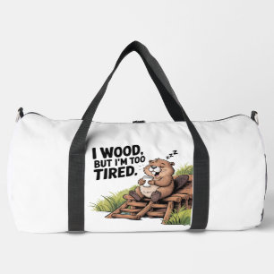 Sac De Sport Tasse de café en menuiserie de castor fatigué