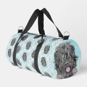 Sac De Sport Terrier Noir Russe BRT RBT Peinture Animal de Comp