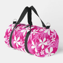 TIARE MOTIF EN ROSE CHAUDE