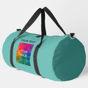 Sac De Sport Tons turquoises Texte photo Moderne Personnalisé M