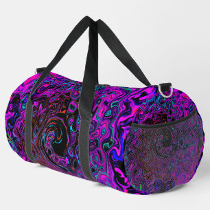 Sac De Sport Tourbillonnant noir et magenta liquide rétro