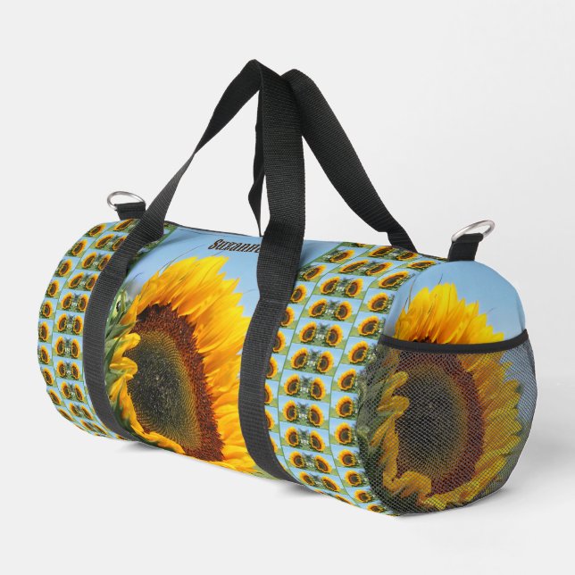 Sac De Sport Tournesol Dans Miroir Soleil Personnalisé (Coin droit)