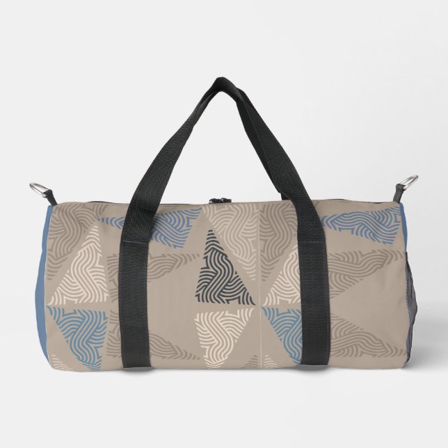 Sac De Sport Triangle beige et bleu (Recto)