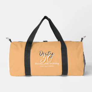 Sac De Sport Triste trente orange blanc simple rétro annonce d'