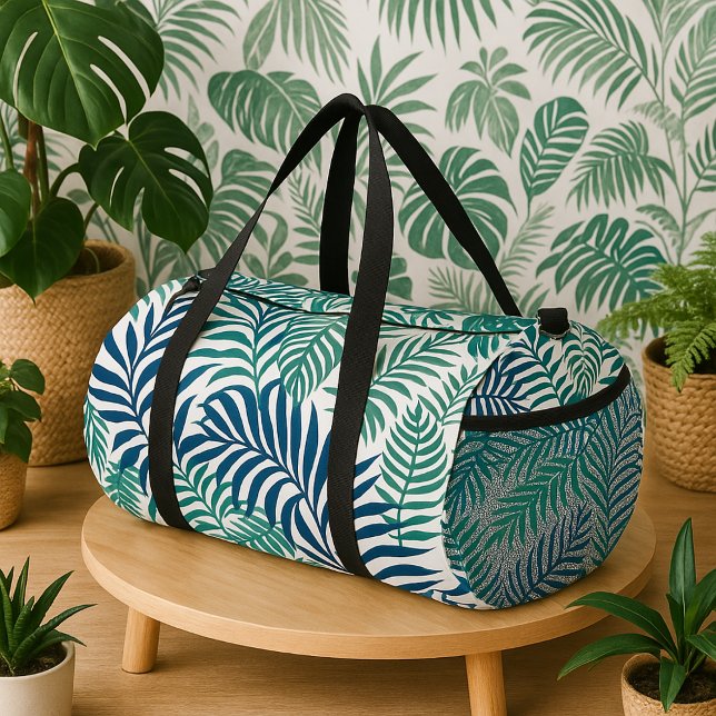 Sac De Sport Tropical Palm Leaves Seamless Pattern (Créateur téléchargé)