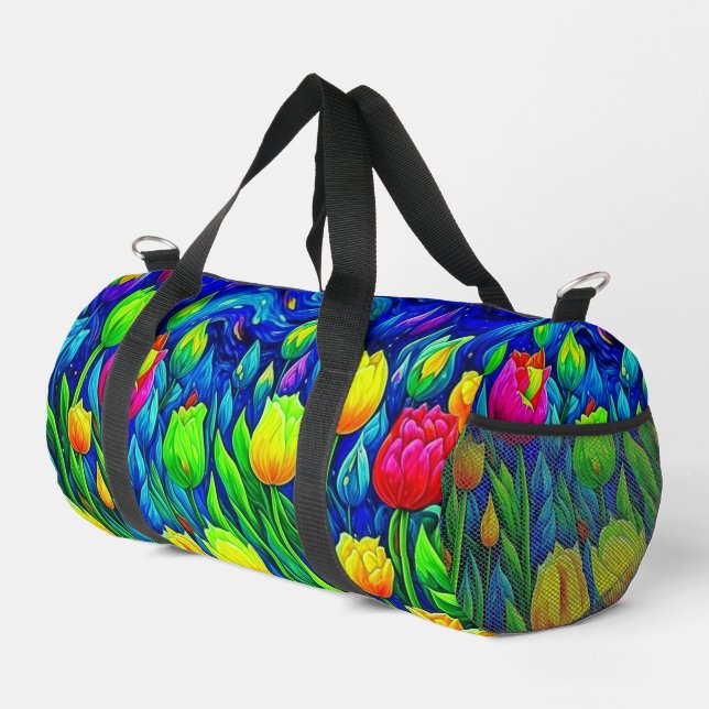 Sac De Sport Tulipes de style Van Gogh (Coin droit)
