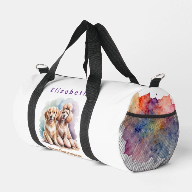 Sac De Sport Two Dogs Groomer Personalized (Coin droit)
