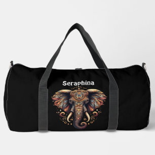 Sac De Sport Un éléphant majestueux orné de motifs complexes